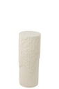 Pedestal Rocky Relief Polyresin White