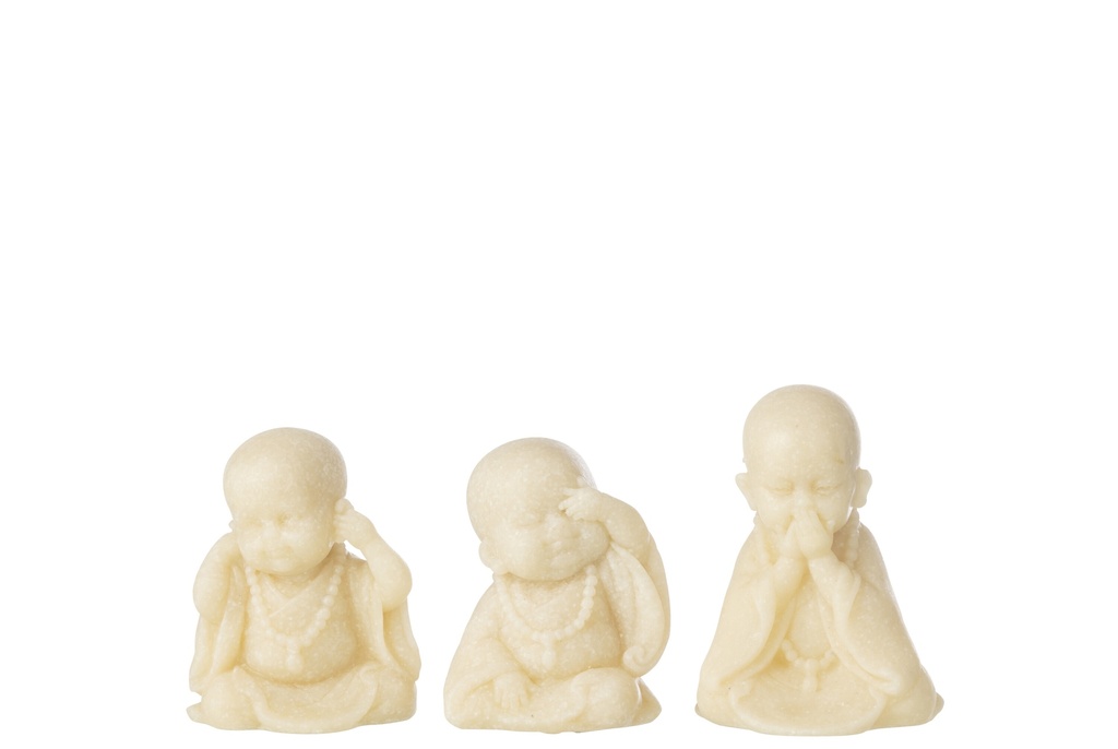 Monk See/Hear/Speak Polyresin Yellow Assortment