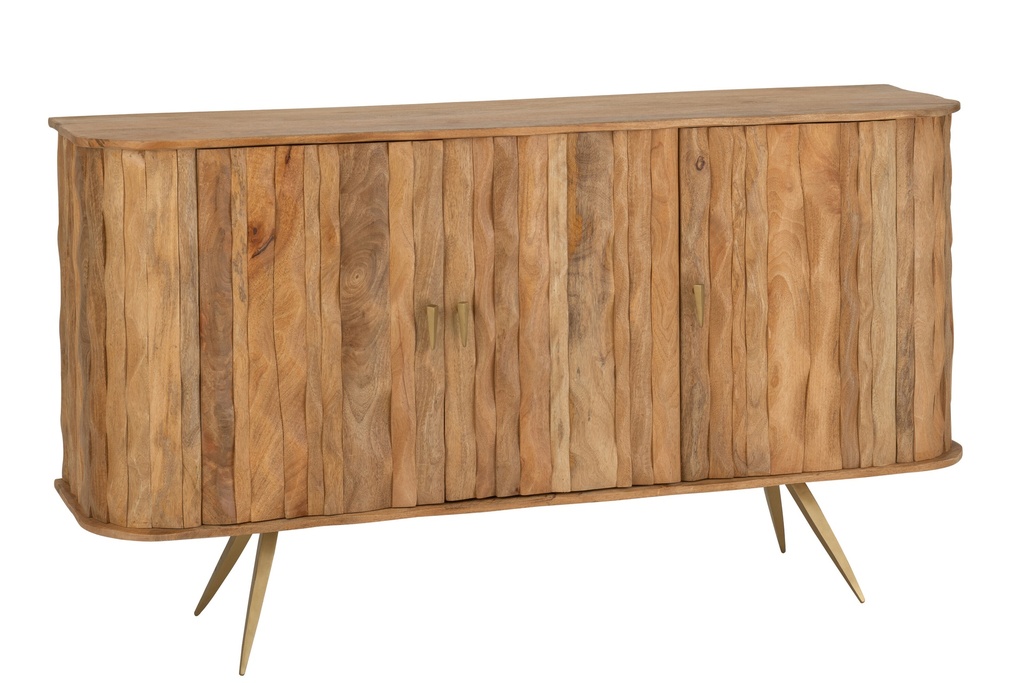 Buffet Curve Wood Natural