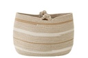 Basket Striped Polyester White/Beige