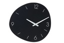 Wall Clock Oval Metal Black