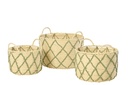 Set Of 3 Basket With Handle