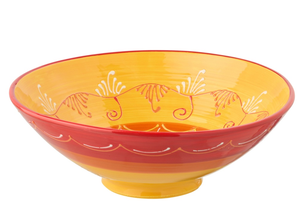 Bowl Lebrillo Ceramic Orange/Red