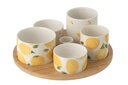 Appetizer Set Lemon Ceramic White/Yellow