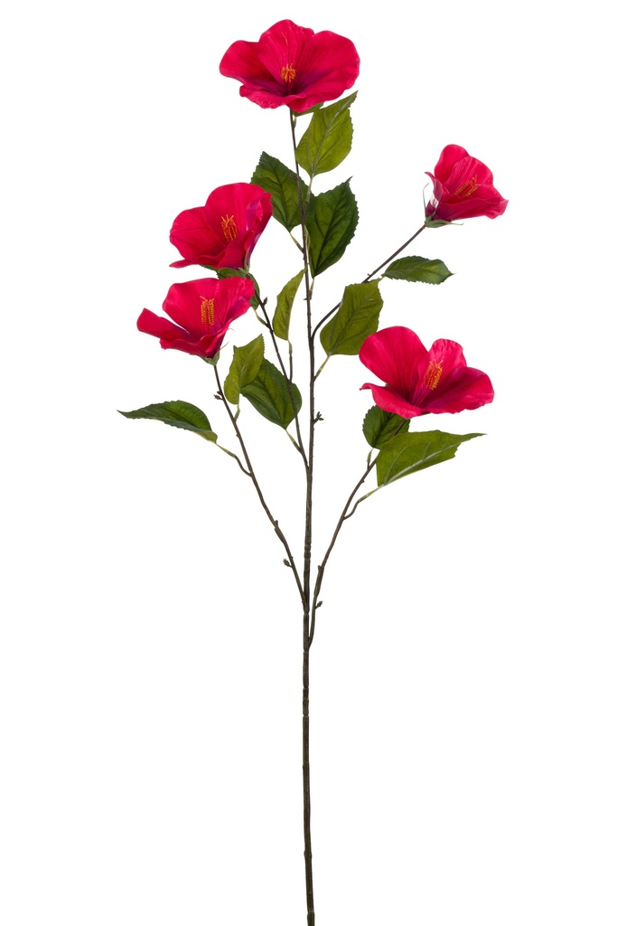 [44010] Hibiscus Spray Artificial Fuchsia