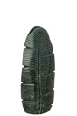 Vase Leaf Stoneware Dark Green