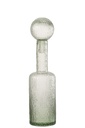 Bottle Decorative Relief Glass Grey-Green