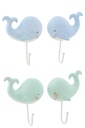 Coat Rack Whale Polyresin Light