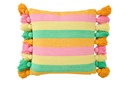 Cushion Tassels Striped Cotton Multi
