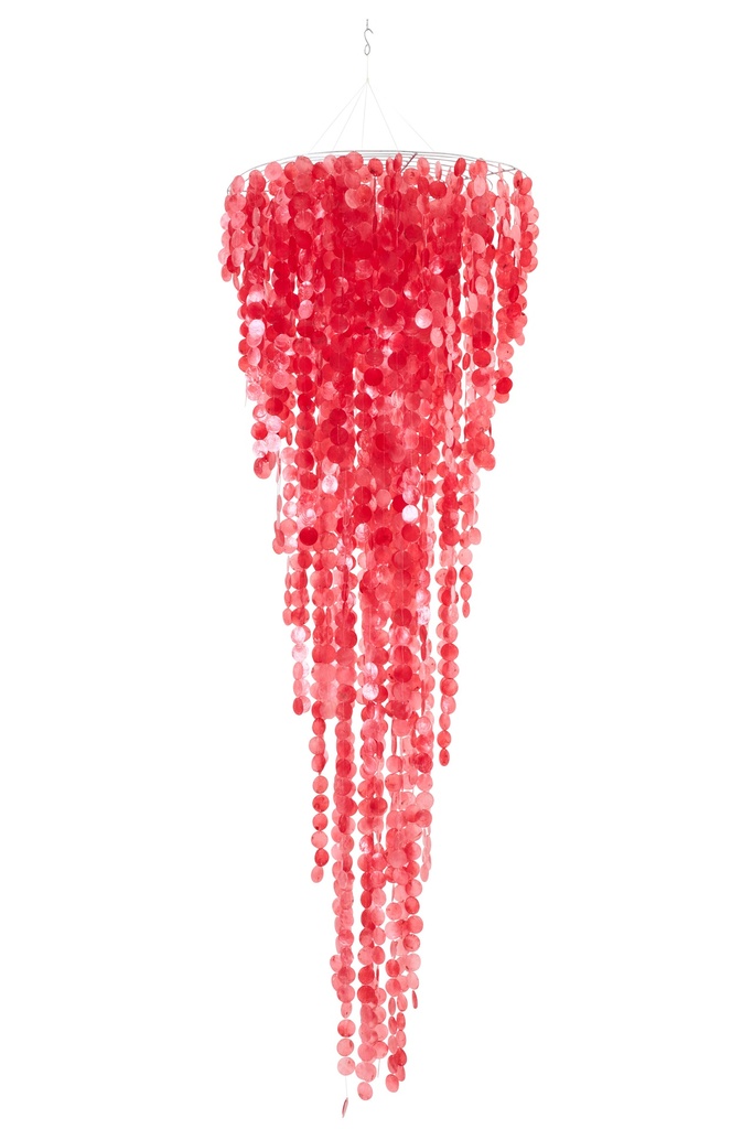 Hanger Capiz Carmine Red Large