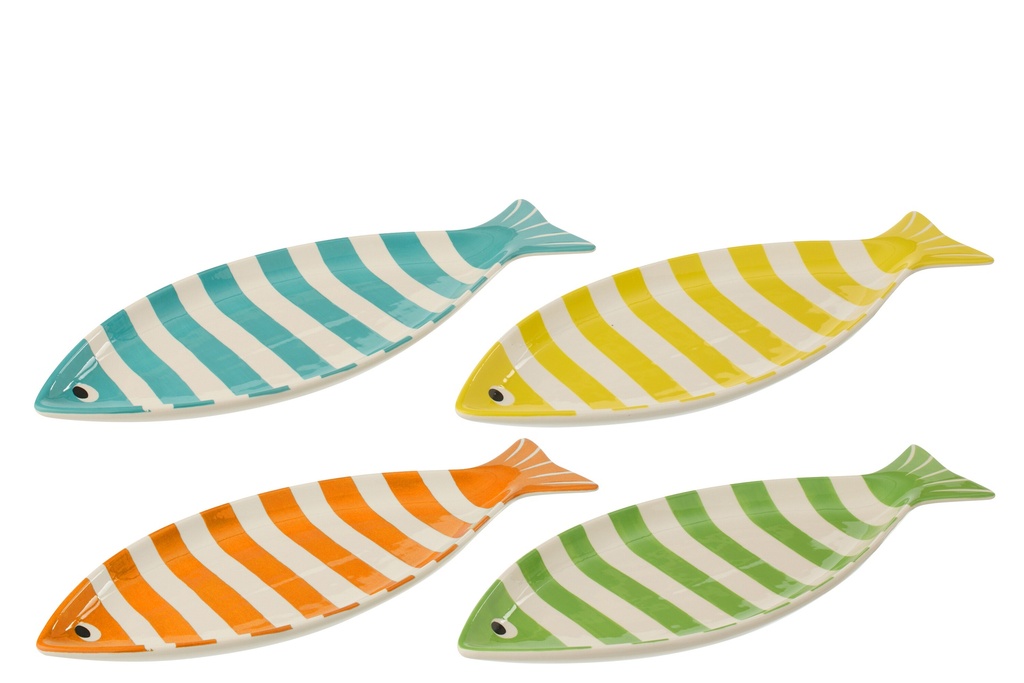 Serving Plate Fish Wide Striped