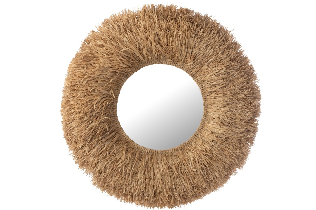 [64230] Wall Mirror Round Sisal Natural