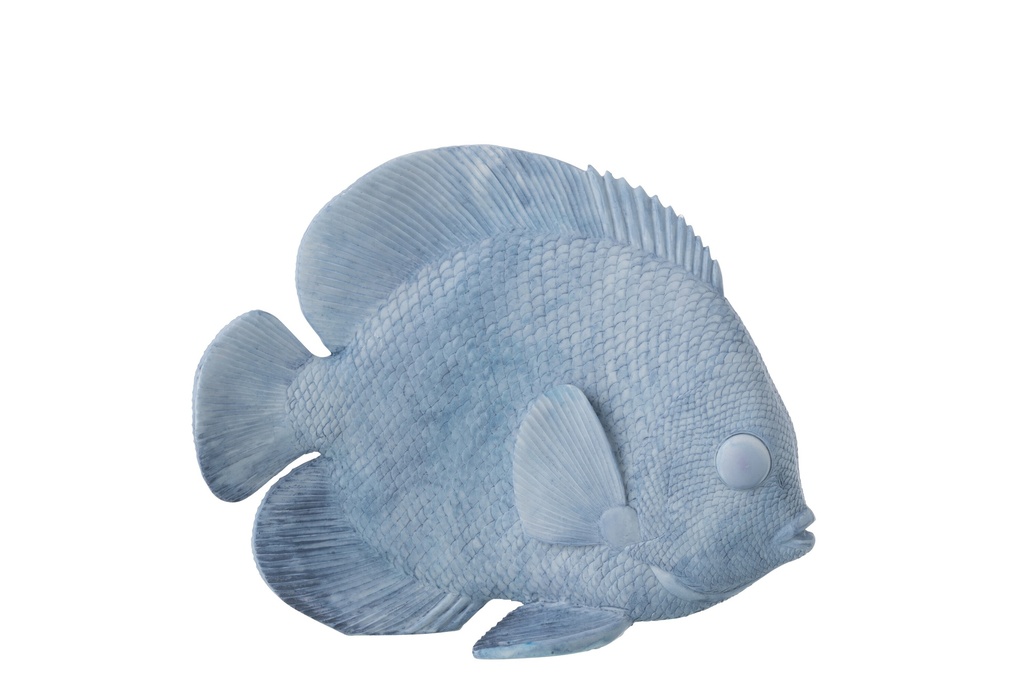 Fish Polyresin Light Blue Large