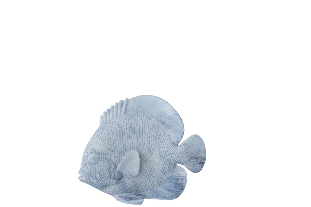 Fish Polyresin Light Blue Small