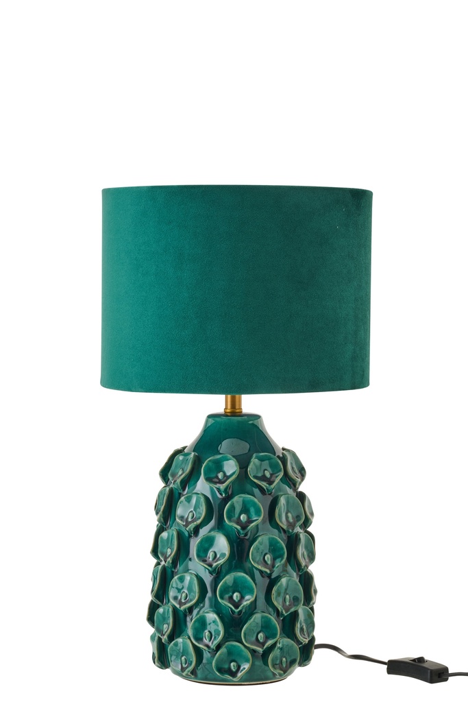TABLE LAMP MODERN CERAMIC DARK GREEN LARGE