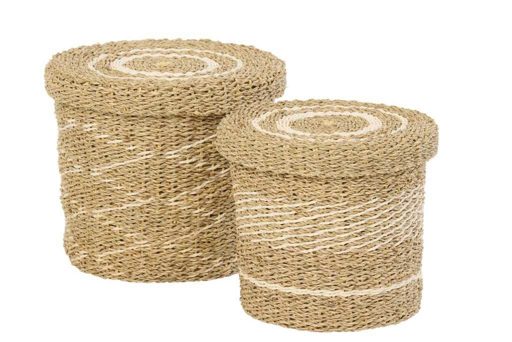 Set Of 2 Basket + Lid