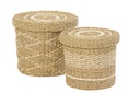 Set Of 2 Basket + Lid