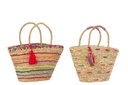 Bag Striped Seagrass Multi Assortment
