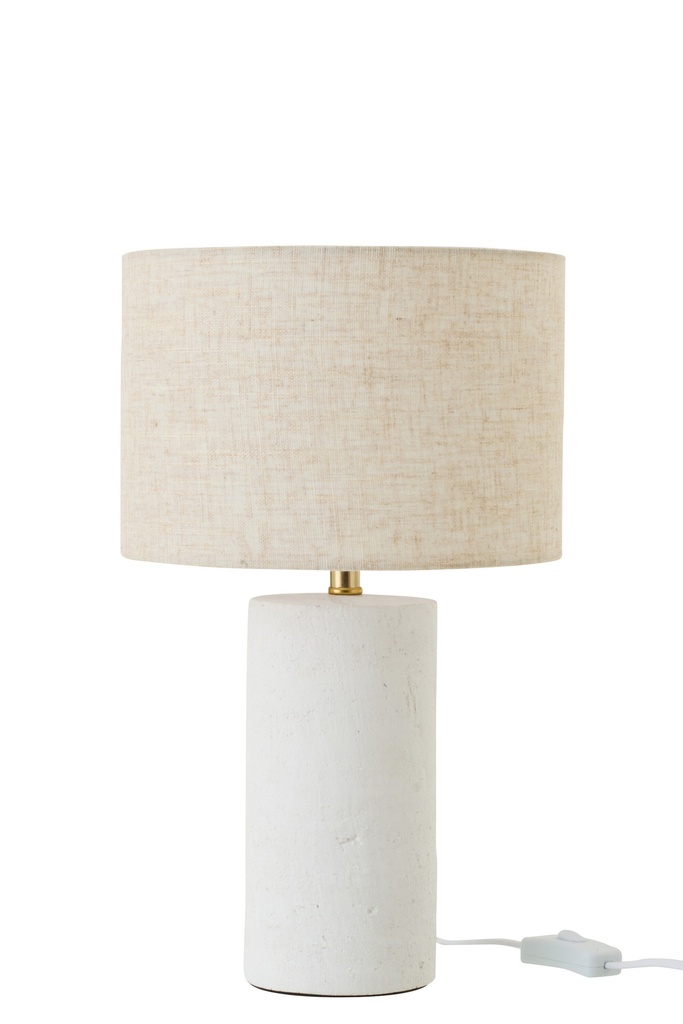 Table Lamp Pierre Ceramic White/Ecru