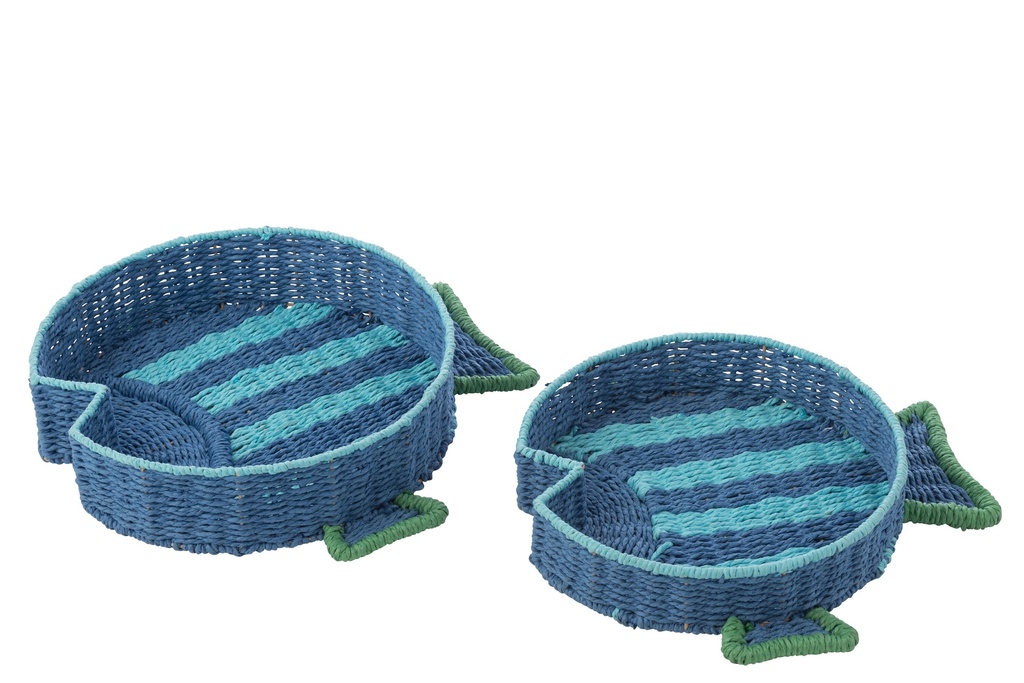 Set Of 2 Decorative Tray Fish