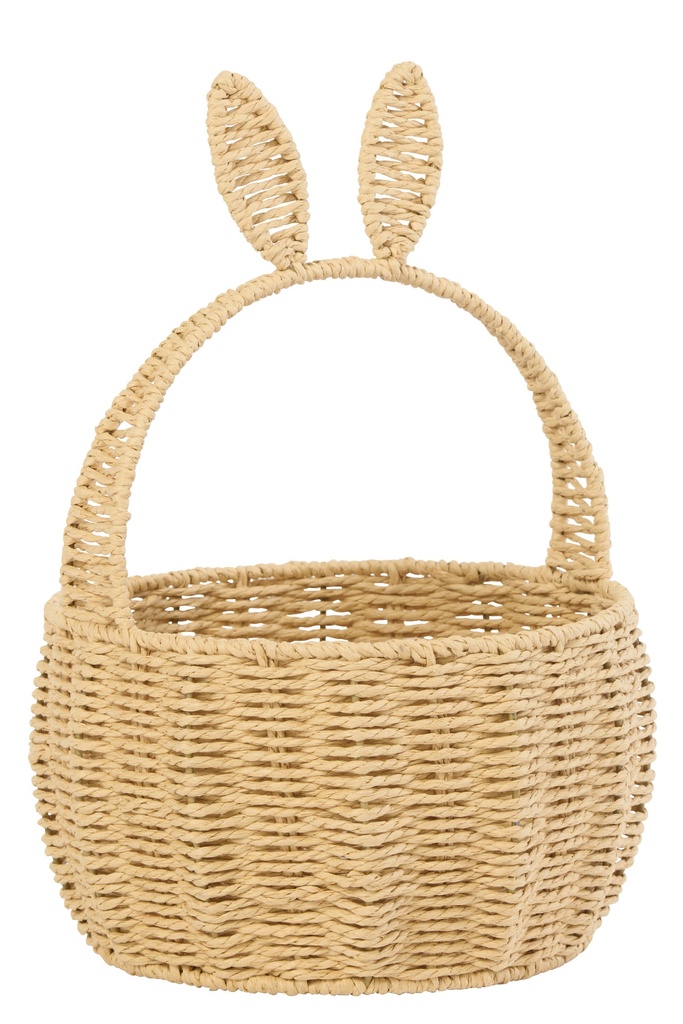 Basket Rabbit Iron/Paper Natural