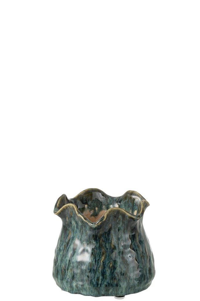 Flowerpot Ronny Irregular Clay Blue