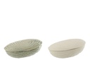 Box Shell Stoneware White/Olive Assortment