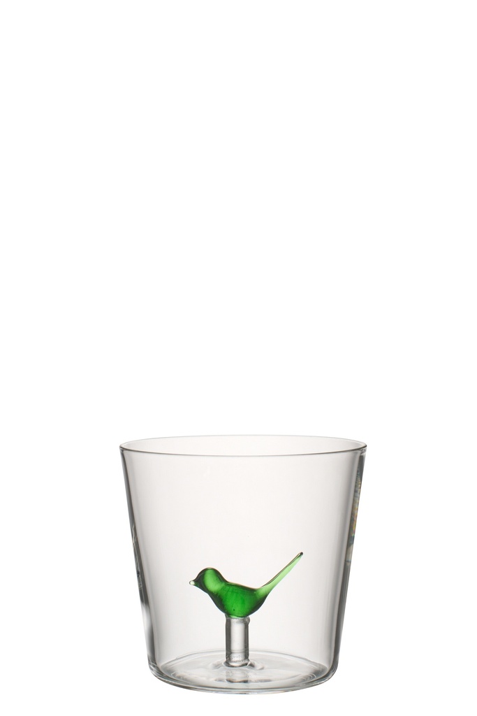 Drinking Glass Bird Glass Green/Transparent