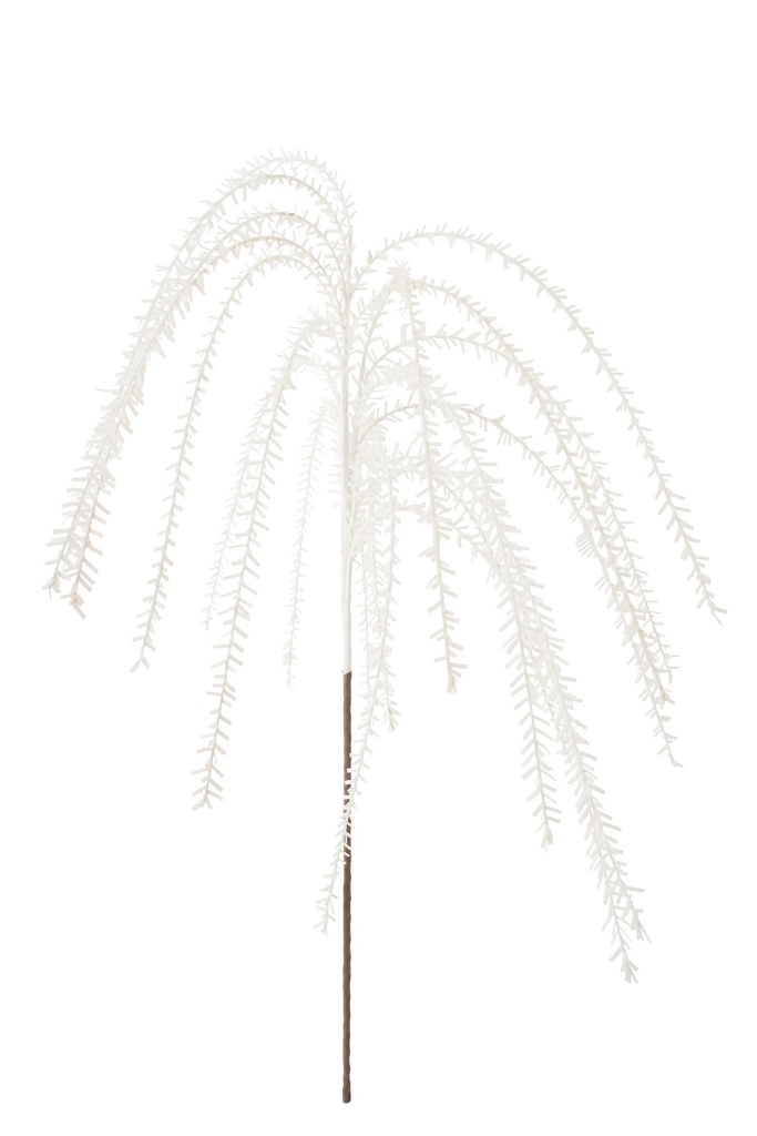 Decorative Branch Leaves EVA White