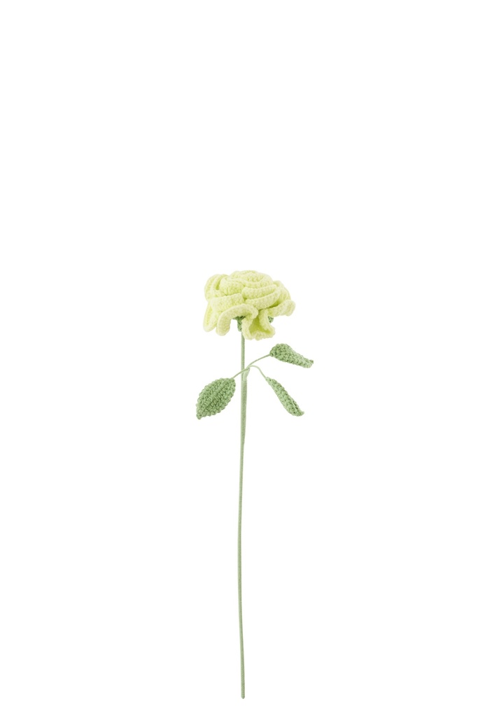 Rose Crochet Polyester Light Green