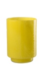 Vase Cylinder Relief Glass Yellow