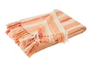 Throw Striped Cotton Ecru/Dark Orange