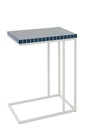 Side Table Rectangle Checkered Iron