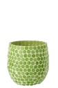 Candle Holder Mosaic Glass Green
