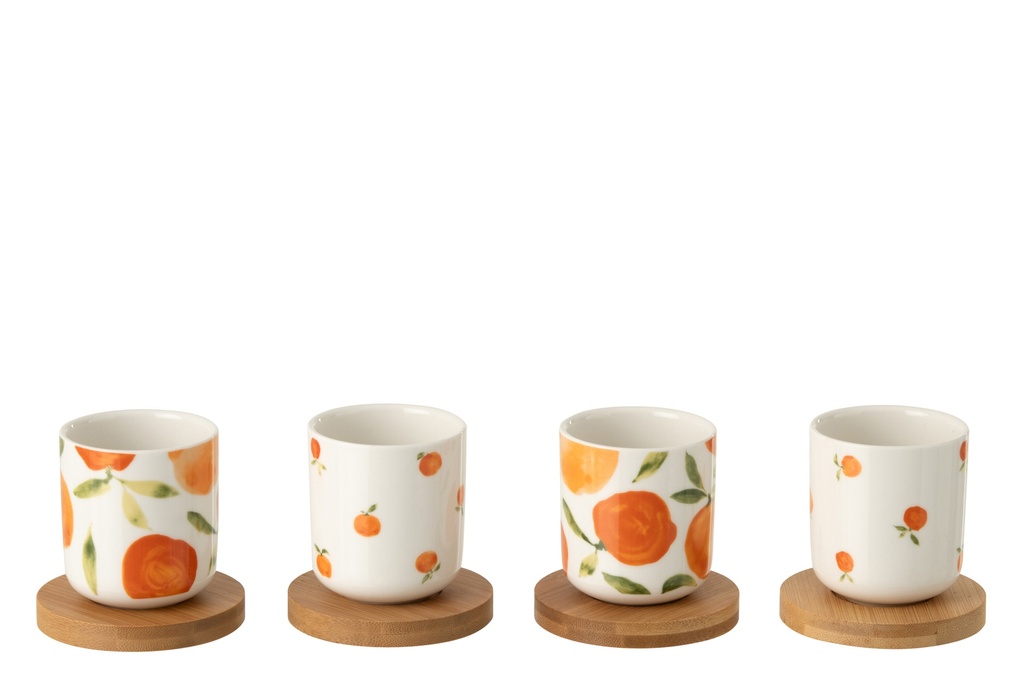 Box Of 4 Cup Orange