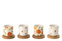 Box Of 4 Cup Orange