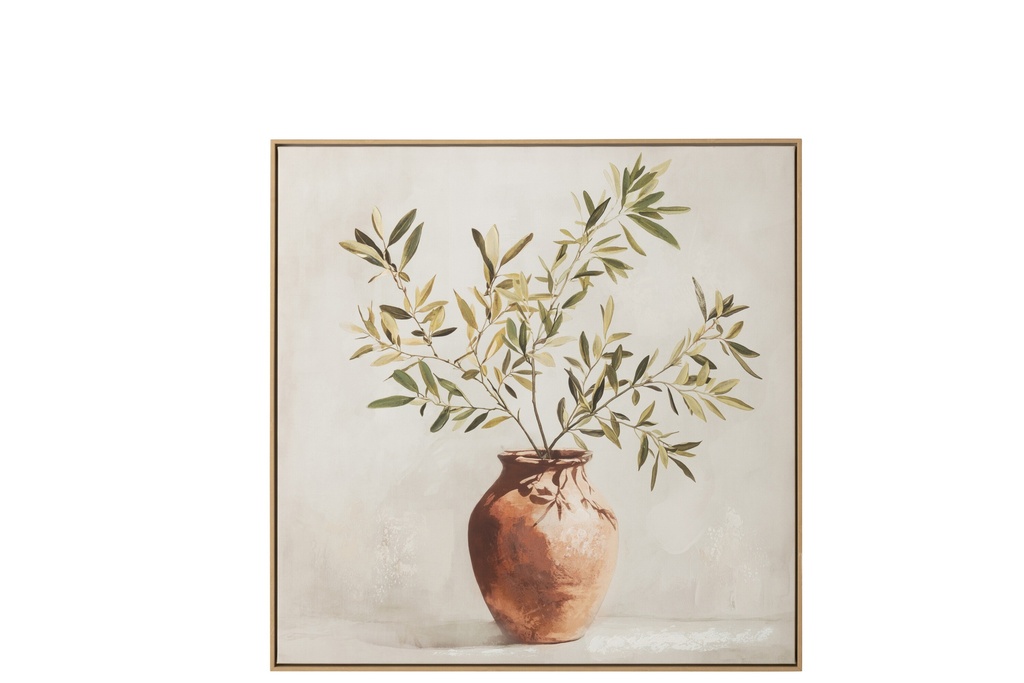 Painting Olive Branch Acrylic Multicolored