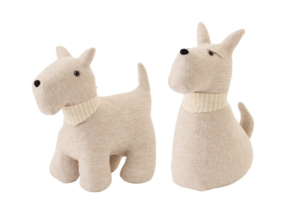 Doorstop Dog + Scarf Polyester