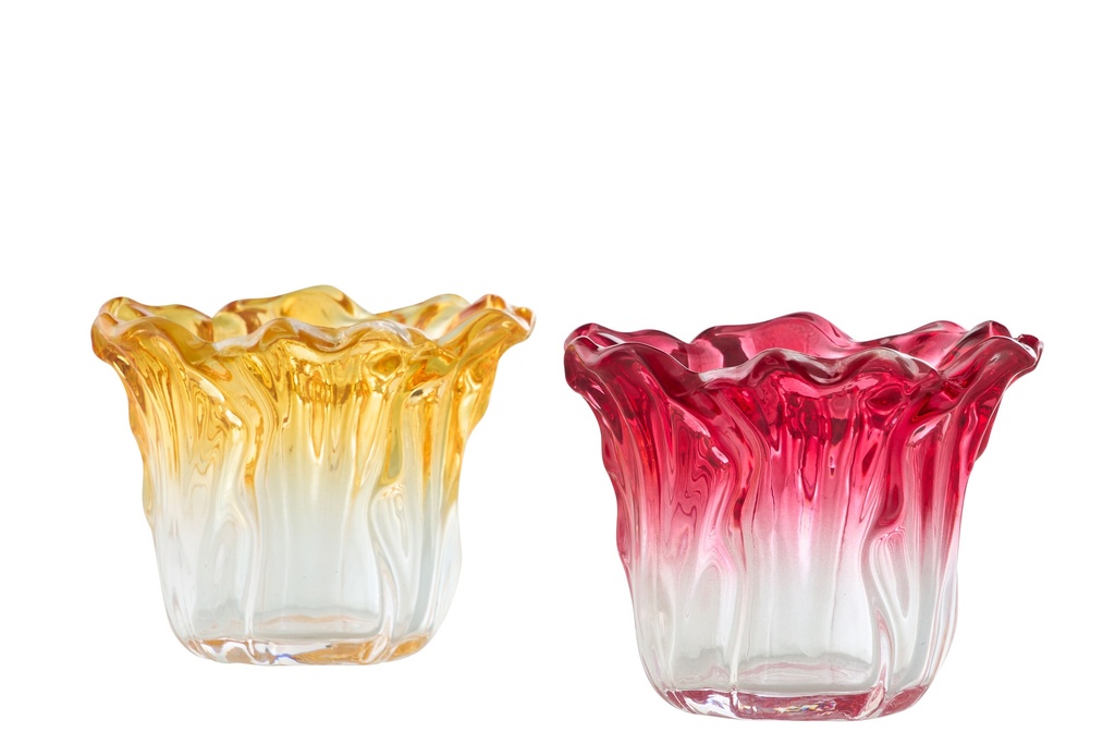 Tealight Holder Glass Multi Assortment