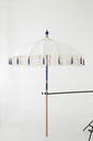 Parasol Flavie Wood/Cotton Ecru/Blue