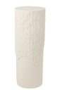 Pedestal Rocky Relief Polyresin White