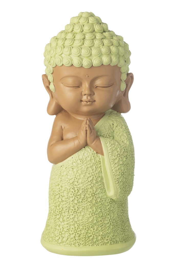 Monk Praying Polyresin Mint Green
