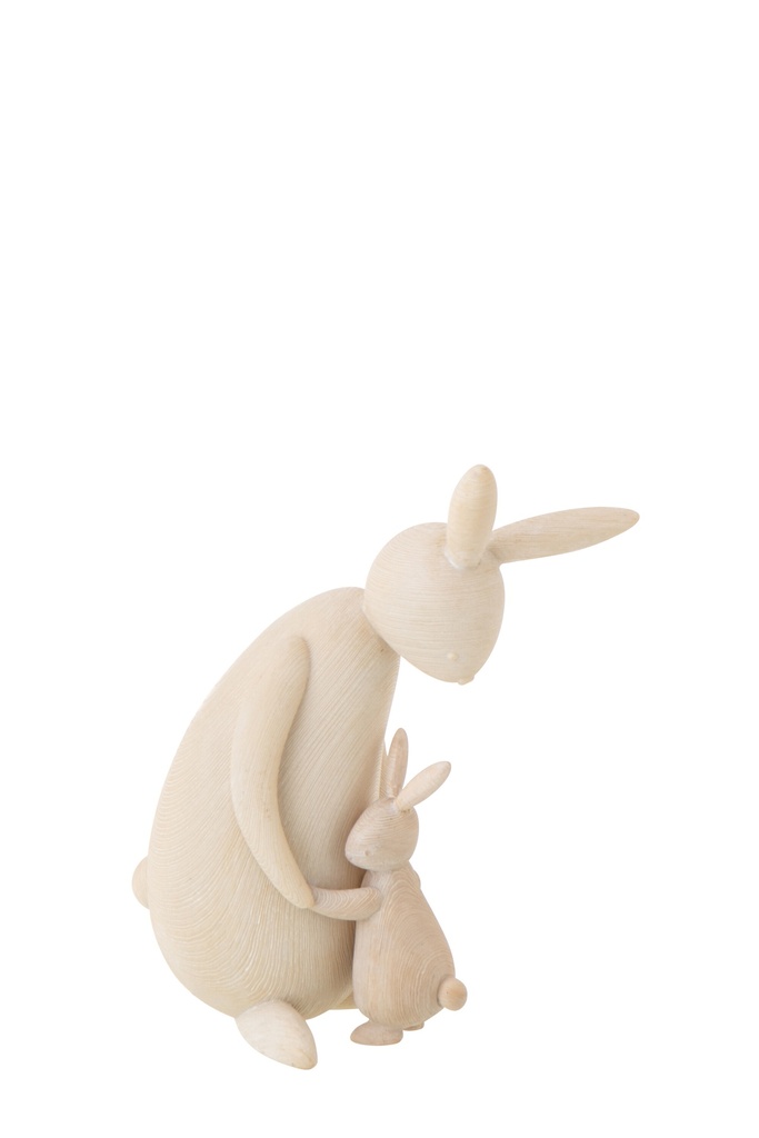 Rabbit Mum + Child Resin
