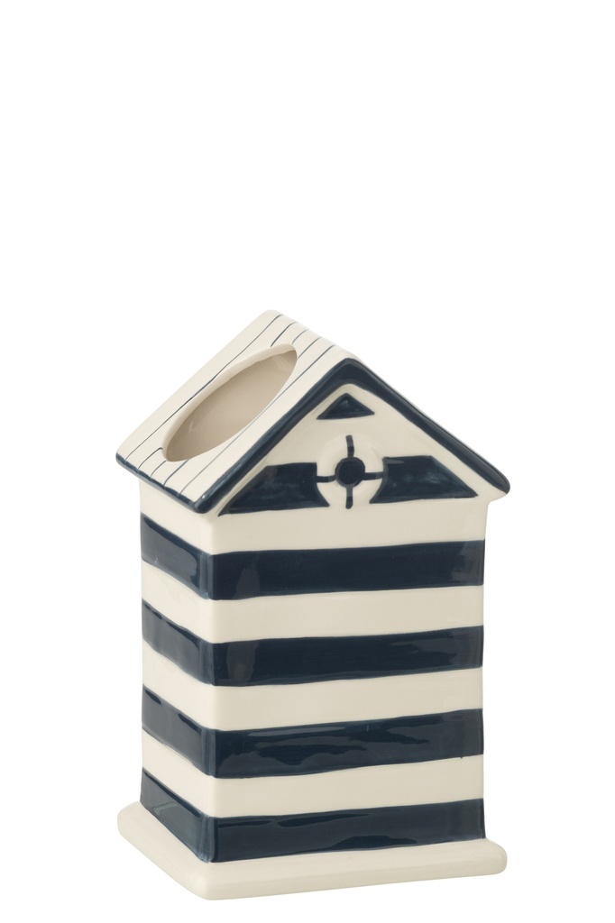 Flowerpot Beach House Porcelain Blue/White