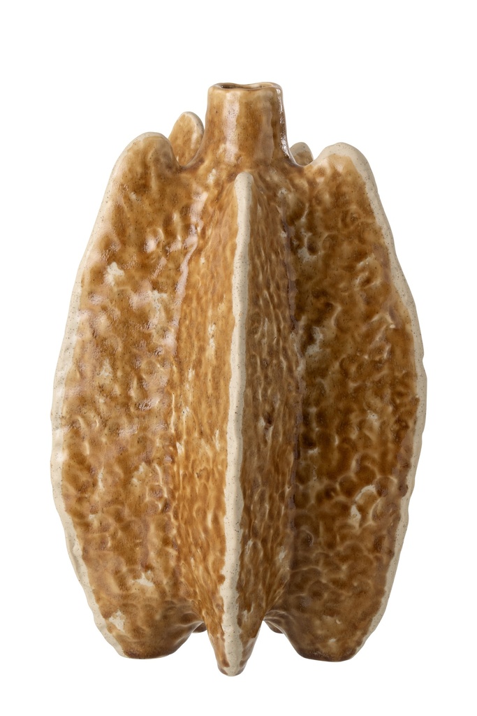 Vase Ubi Ceramic Ocher Yellow