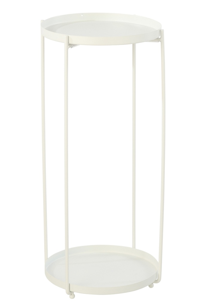 Side Table Round Iron White