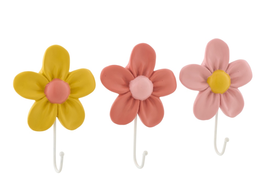 Coat Rack Flower Polyresin Multi