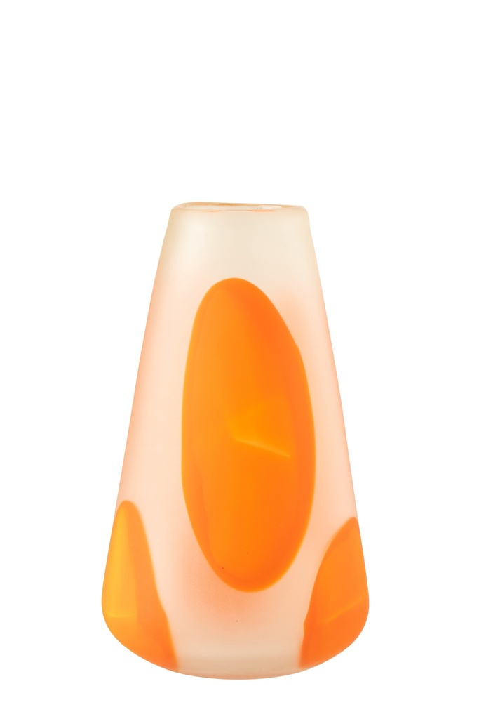 Hurricane Dots Glass Dark Orange/Transparent