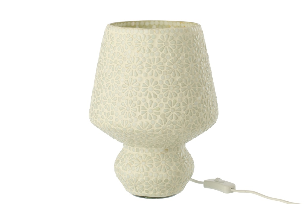 Table Lamp Mosaic Glass White/Light