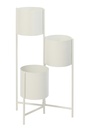 Flowerpot 3 Pots Iron White